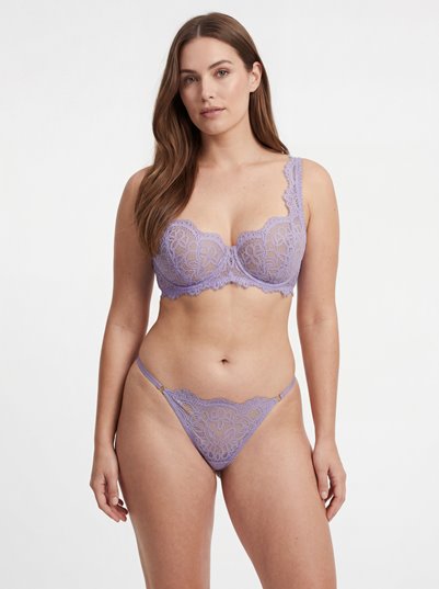 Biustonosz typu Push Up z pięknej delikatnej fioletowej koronki - model Provence