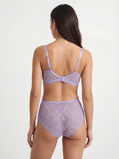Biustonosz typu Maxi Soft z pięknej delikatnej fioletowej koronki - model Provence